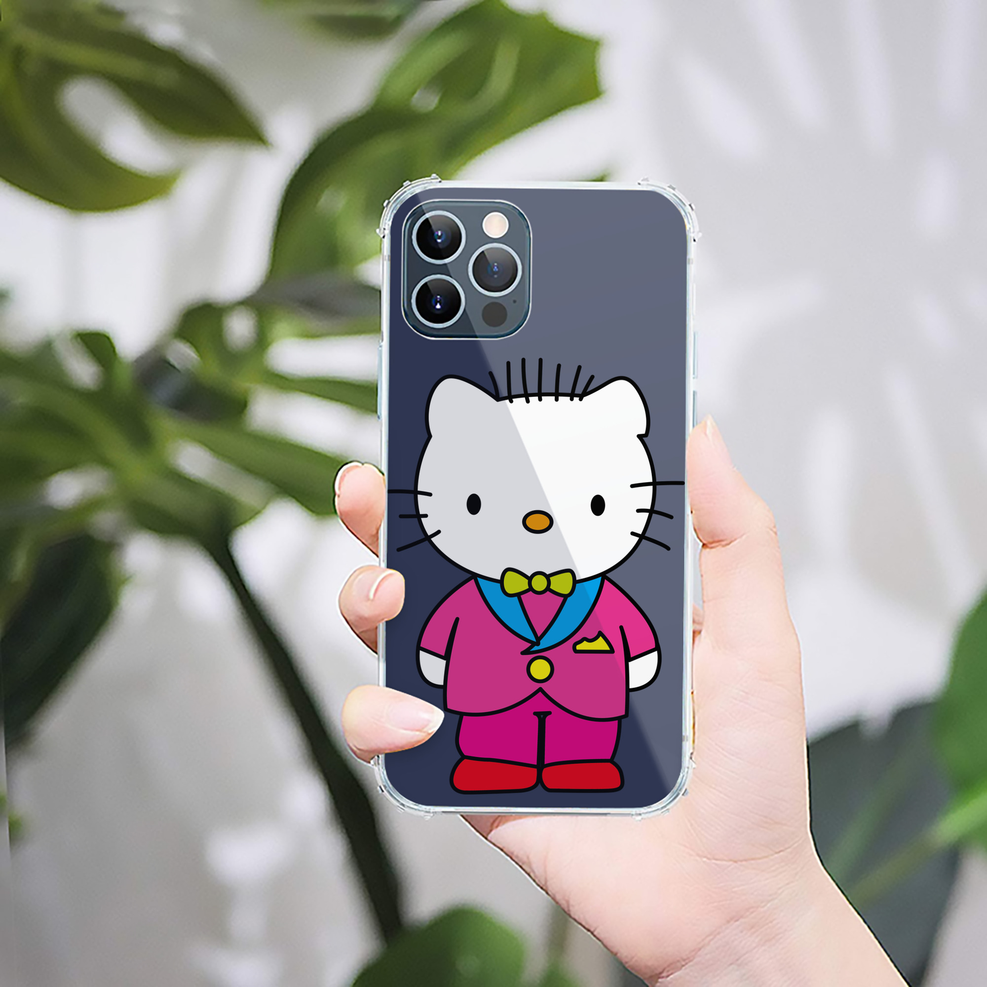 （画像用） Hello Kitty ハローキティ 【iPhone 12シリーズ対応】透明スマホケース（クリアソフトケース）